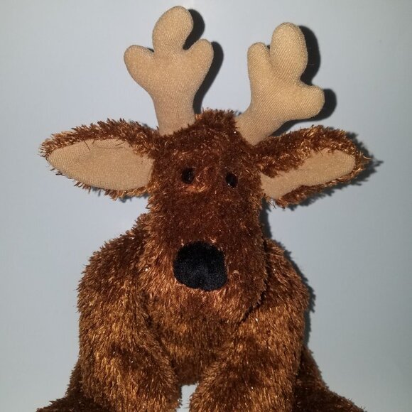 Hallmark Comet Brown Reindeer Plush Bell Stuffed Animal Christmas Glitter - Picture 2 of 7